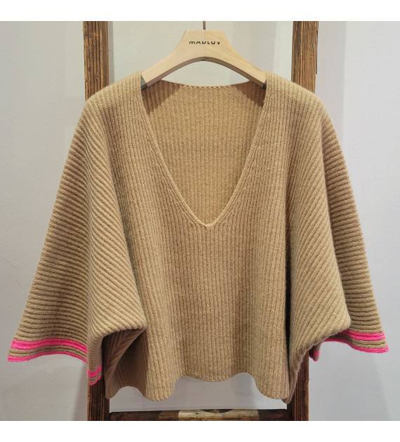  PAULA - Poncho Cachemire Femme